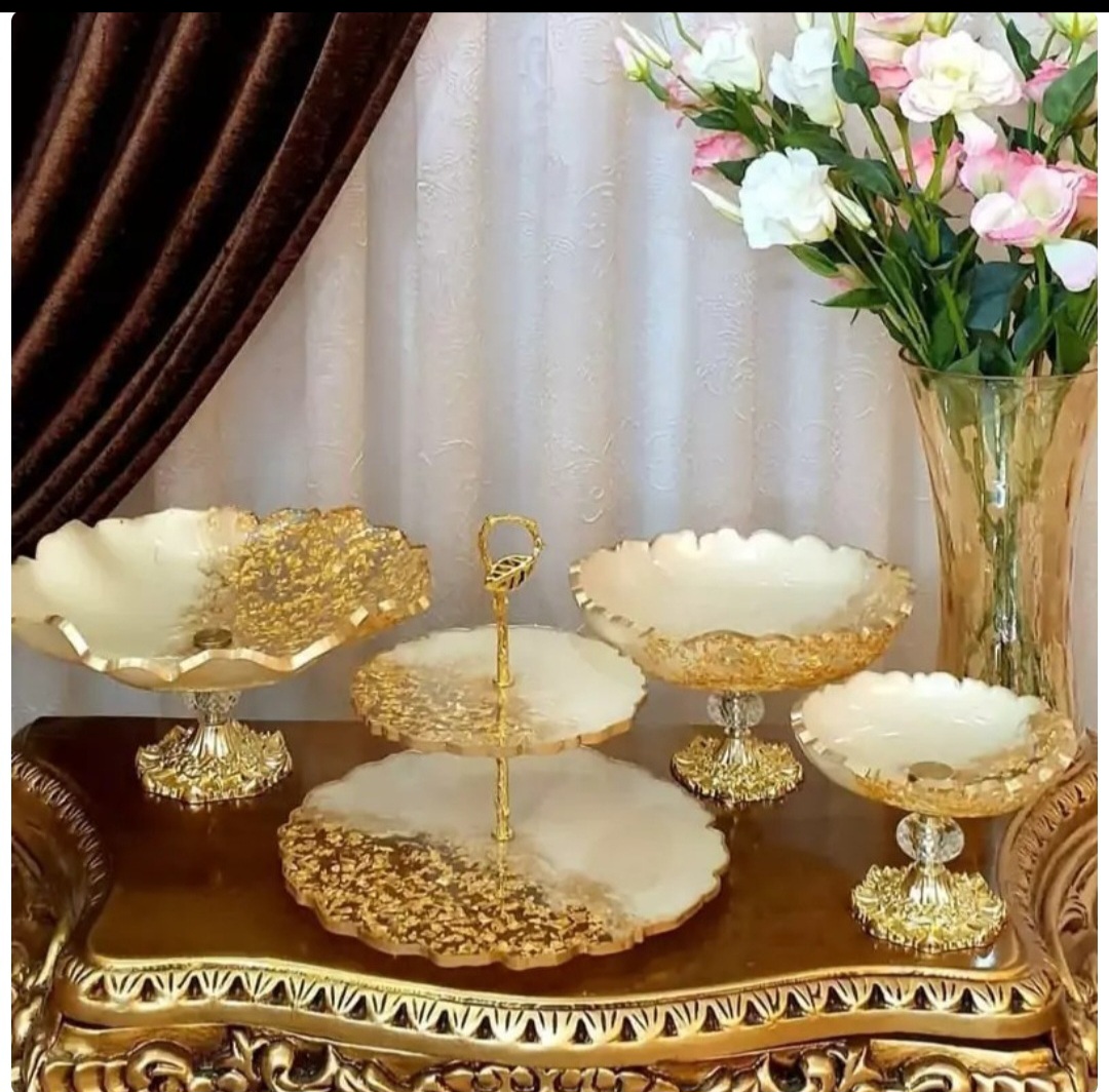 سرویس میوه خوری شیرینی خوری رزینی