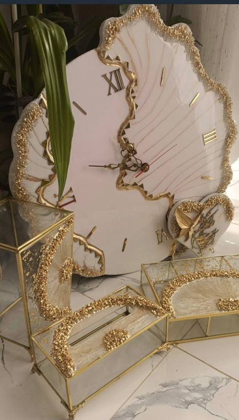 ساعت دیواری رزینی اپوکسی لوکس