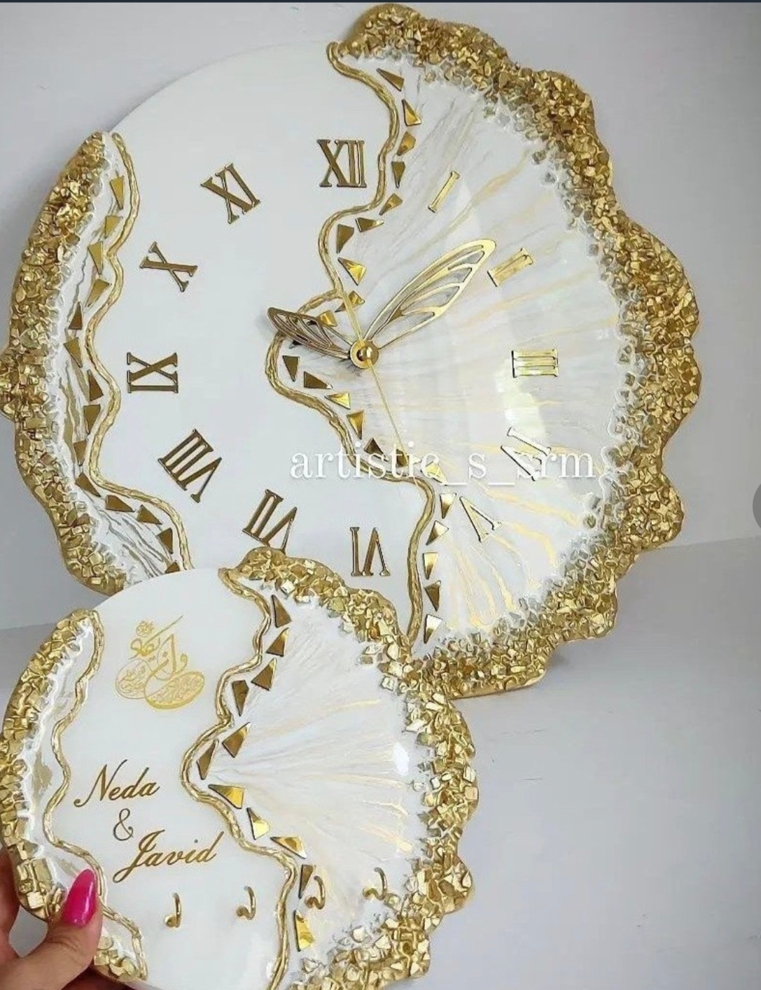 ساعت دیواری رزینی سایز ۴۰