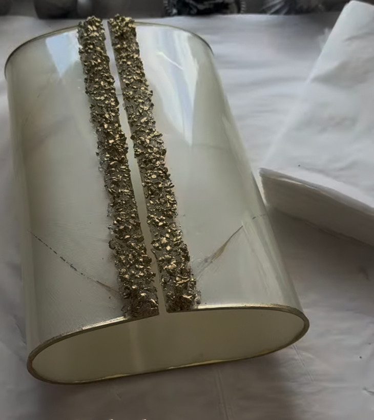 ست جا دستمال کاغذی و سطل زباله رزینی لوکس